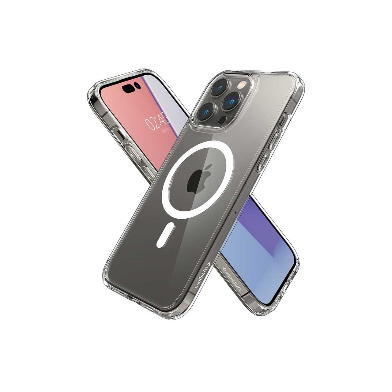 قاب قاب اسپیگن Spigen اورجینال آیفون ۱۴ پرو مکس Spigen Crystal Hybrid Mag Case iPhone 14 Pro Max