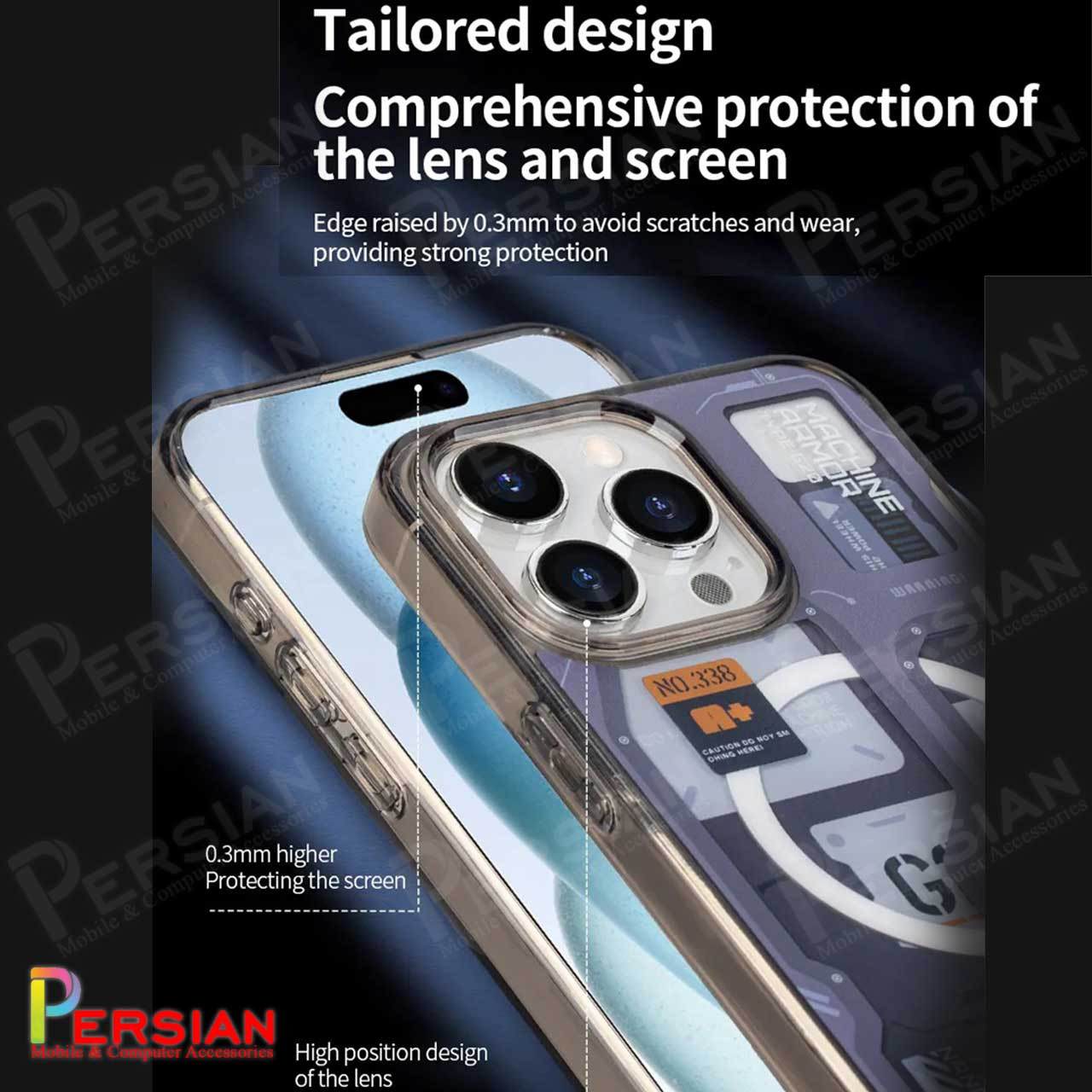 قاب آیفون 14 برند اسپیگن مدل G20 طرح تکنولوژی با مگ سیف Spigen G20 for iPhone 14