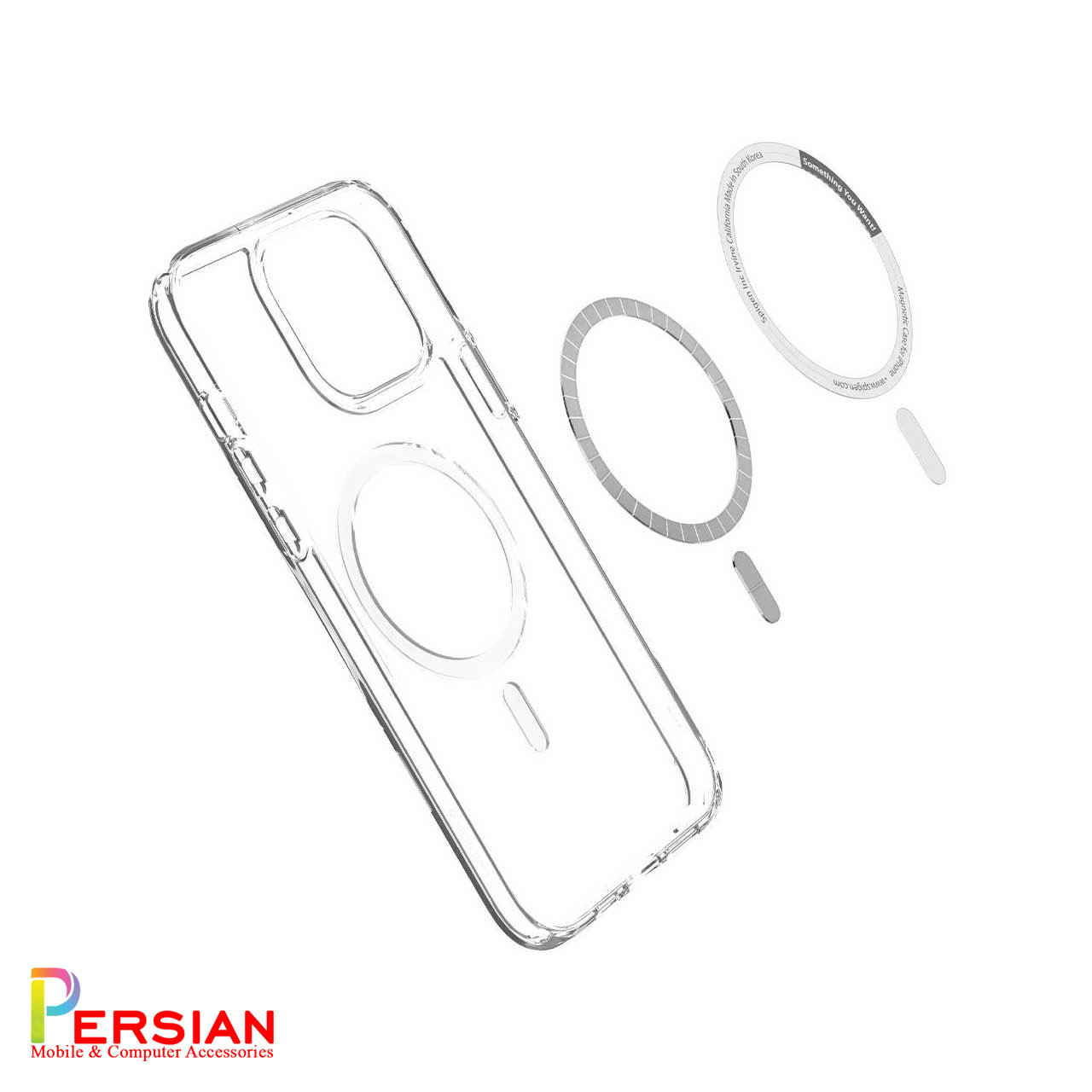 قاب گوشی آیفون ۱۳ با مگ سیف برند اسپیگن Spigen Ultra Hybrid Mag Case iPhone 13