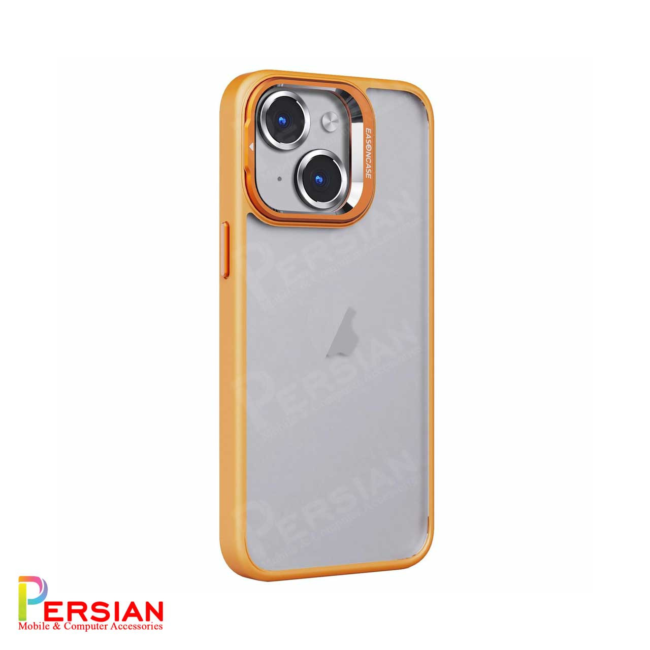 قاب آیفون 15 پرو برند ایسون کیس شفاف استند شو با محافظ لنز رینگی Eason Case IPhone 15 Pro
