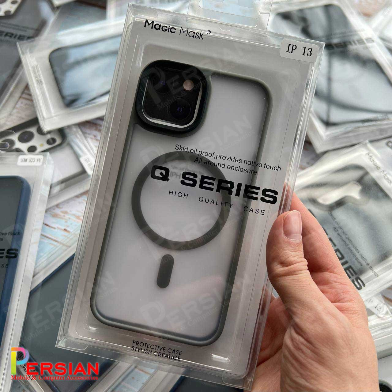 قاب گوشی آیفون 13 مجیک ماسک پشت مات با مگ سیف Apple iPhone 13