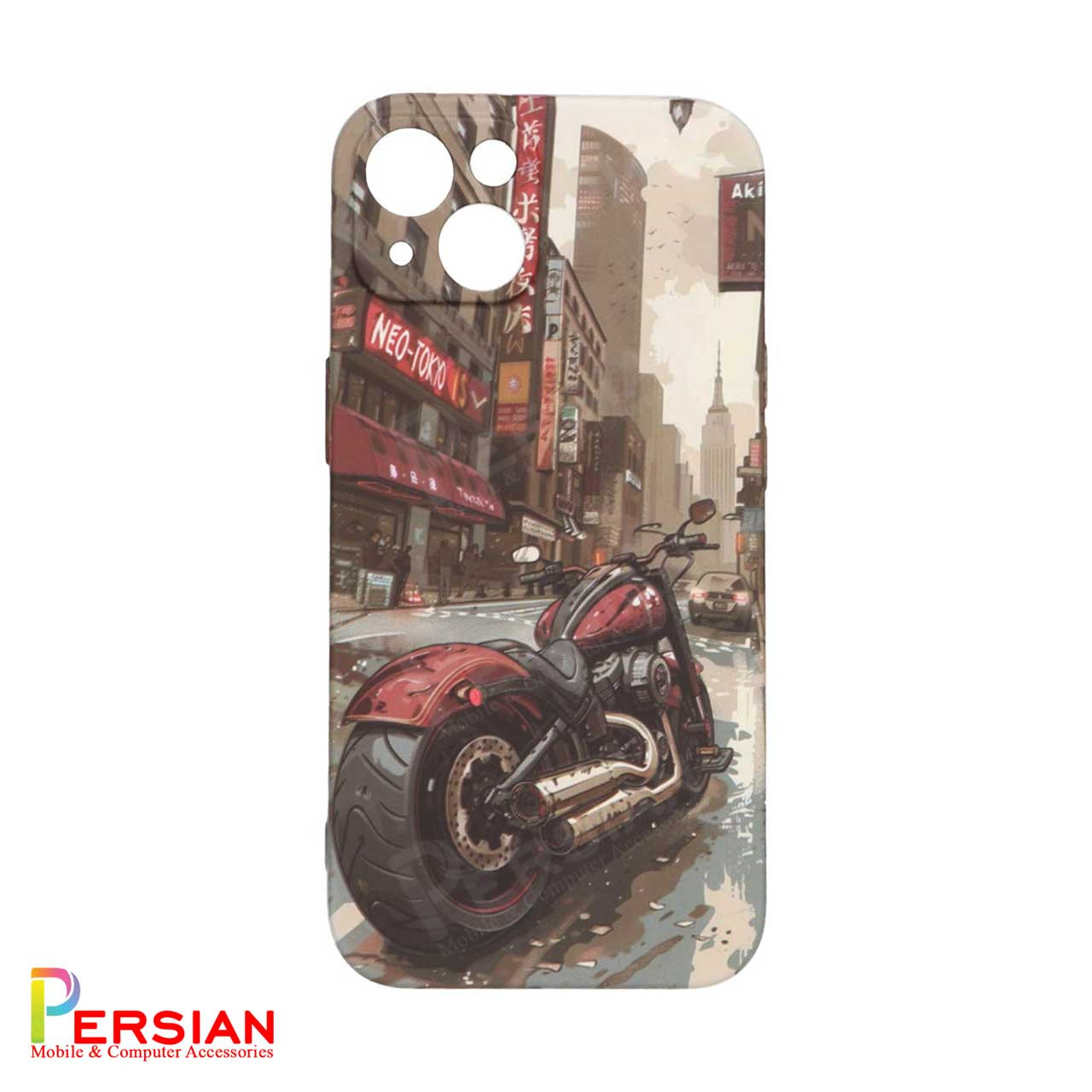 قاب طرحدار و شب رنگ آیفون 13 طرح موتورIPhone 13