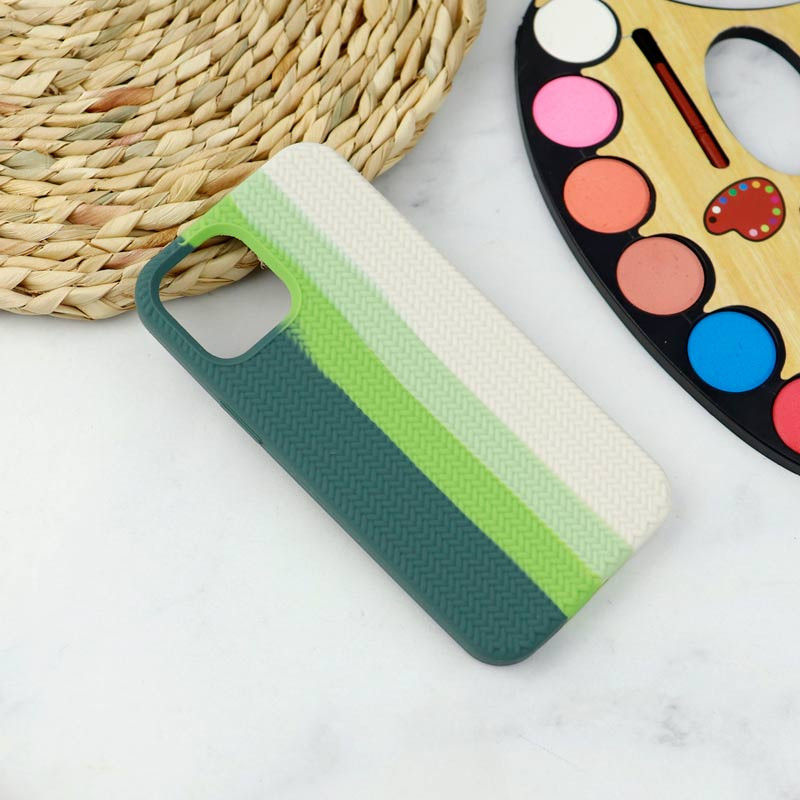 قاب طرح بافت رنگین کمانی گوشی  اپل IPhone 12 / 12 Pro