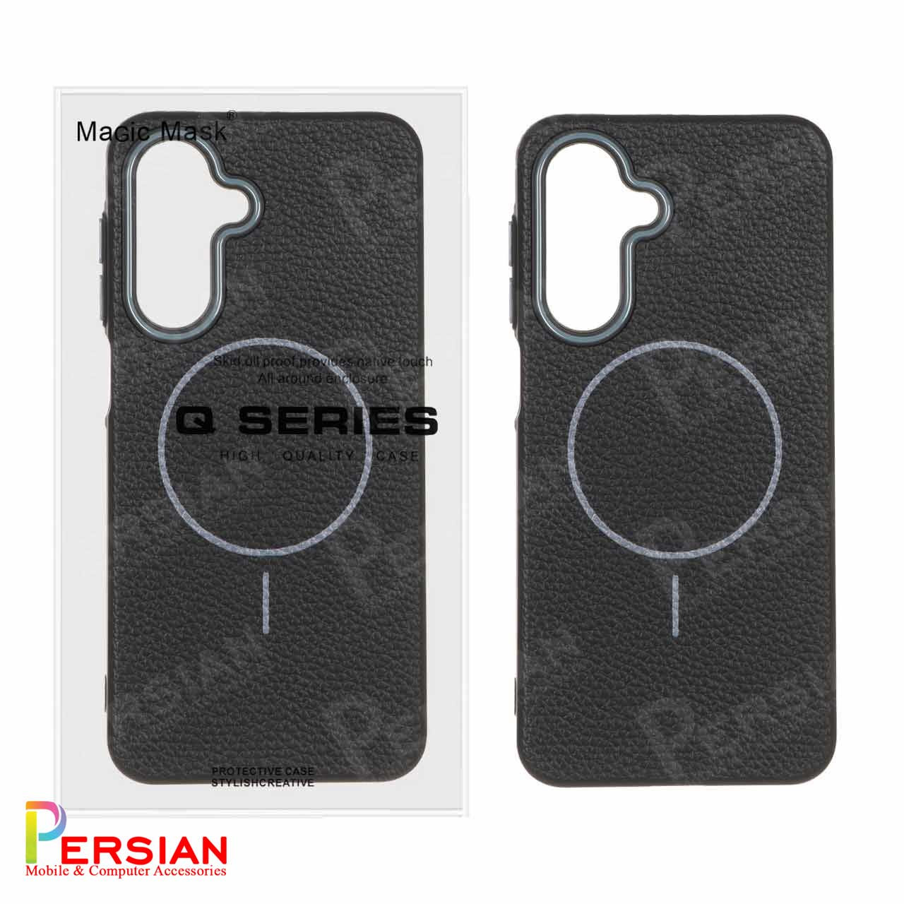 قاب گوشی سامسونگ A16 چرمی نرم برند مجیک ماسک با مگ سیف Leather Soft Samsung A16