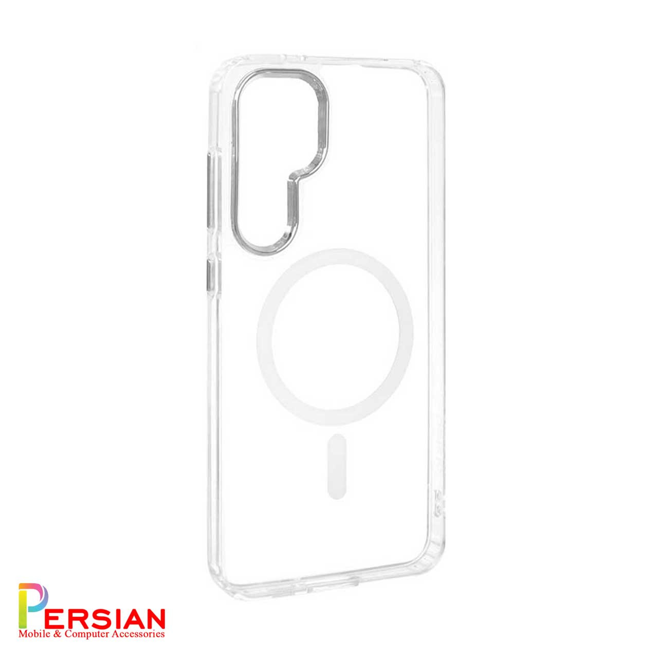 قاب شفاف گوشی سامسونگ S24 FE برند بلکین با مگ سیف و دکمه و رینگ متال Belkin For Samsung S24 FE