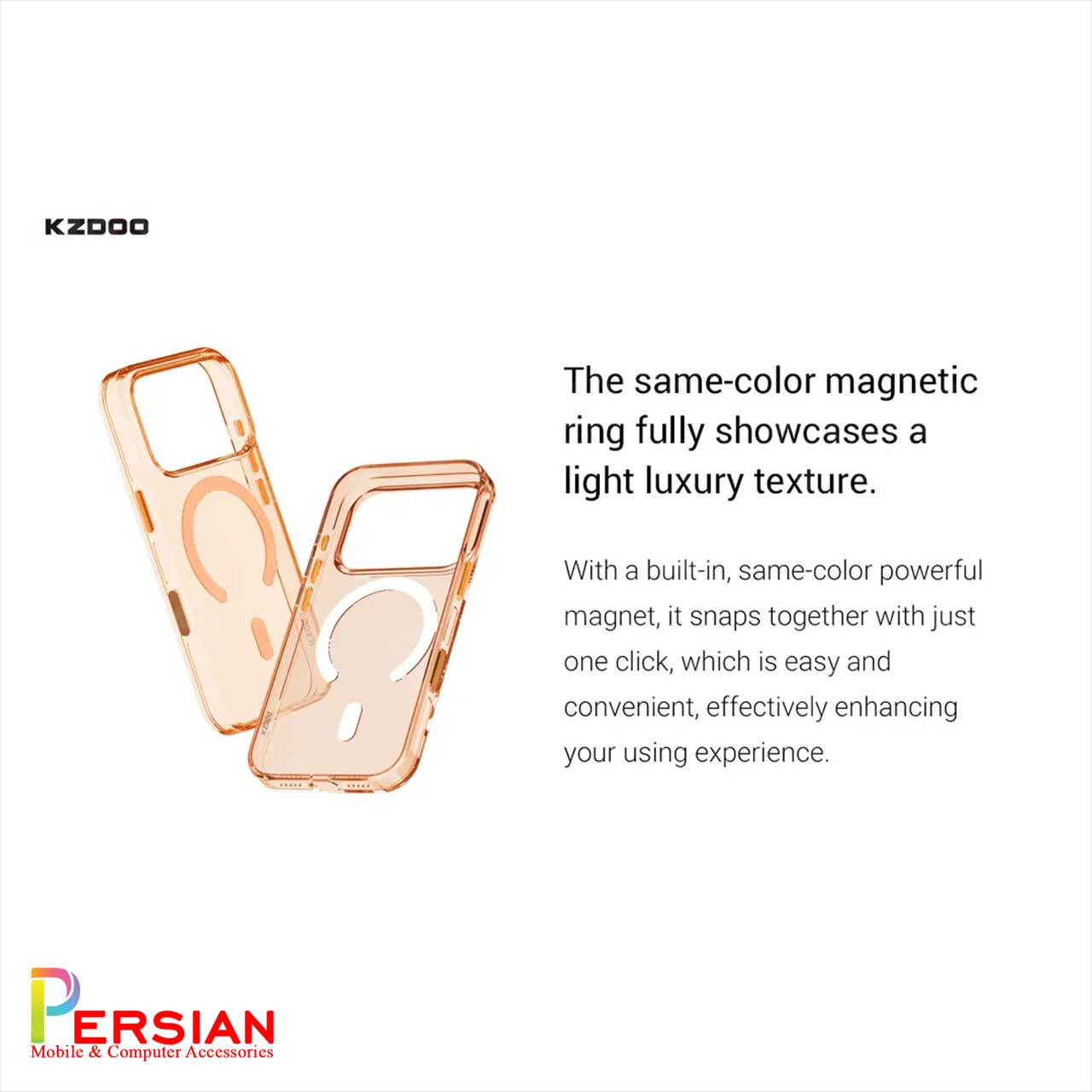 قاب شفاف مگ سیف کی دوو Apple iPhone 17 مدل KDOO (KZDOO) Magsafe Iceguard