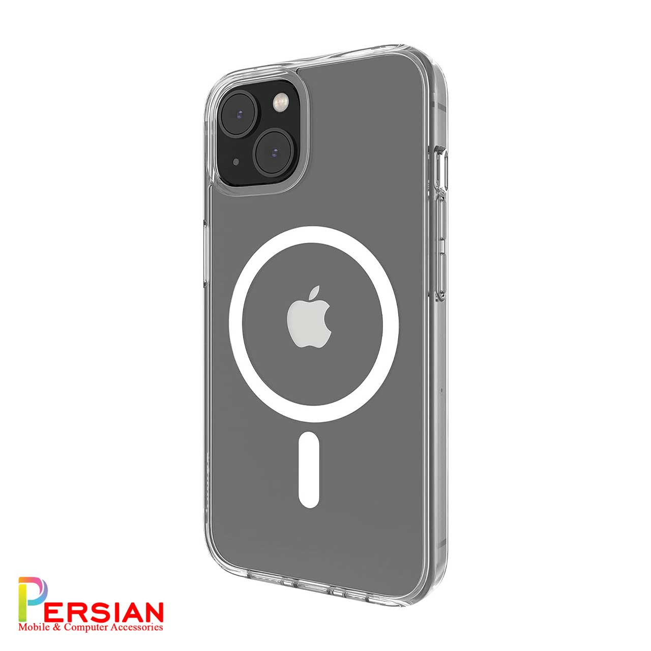 قاب شفاف گوشی آیفون 12 برند بلکین با مگ سیف و دکمه و رینگ متال Belkin For IPhone 12