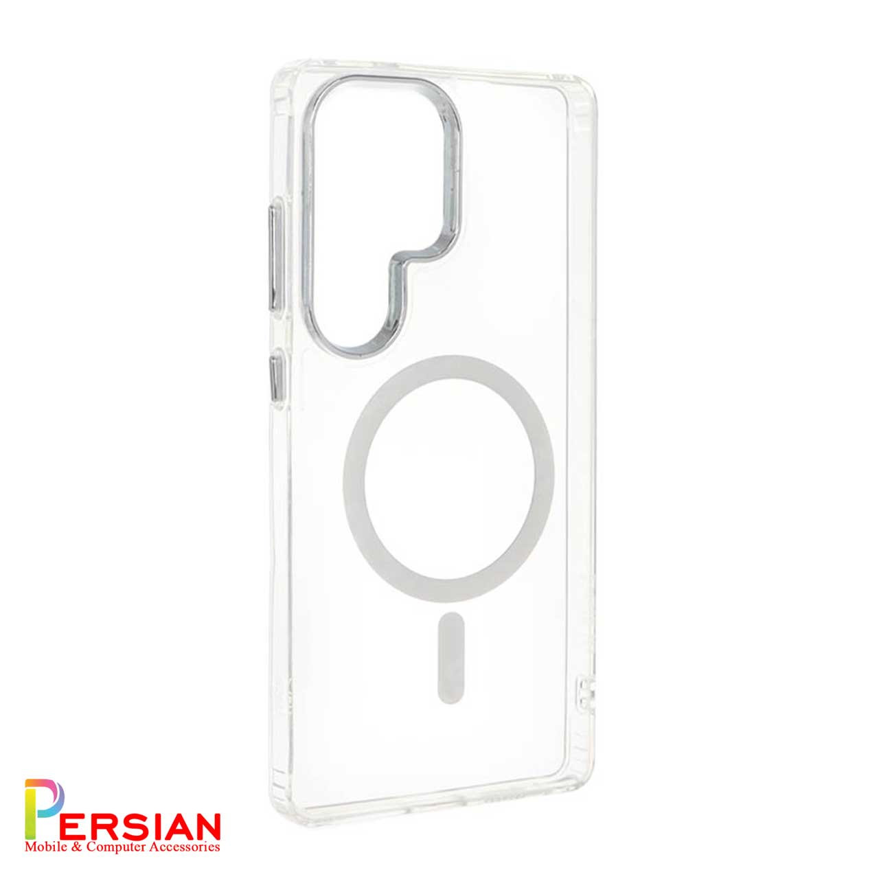 قاب شفاف گوشی سامسونگ S25 الترا برند بلکین با مگ سیف و دکمه و رینگ متال Belkin For Samsung S25 Ultra