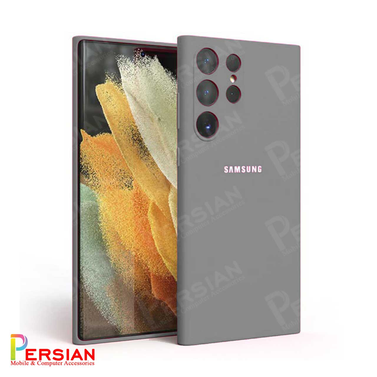 قاب سیلیکونی سامسونگ اس 23 اولترا محافظ دوربین دار Samsung S23 Ultra