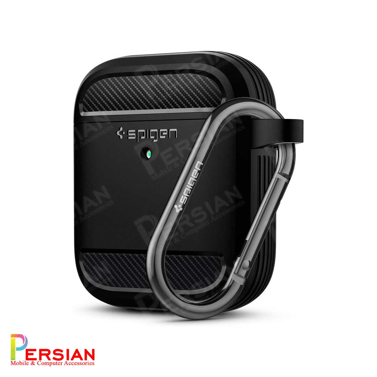 کاور ایرپادز 1 - 2 برند اسپیگن مدل Spigen Rugged Armor case Airpods  1 - 2