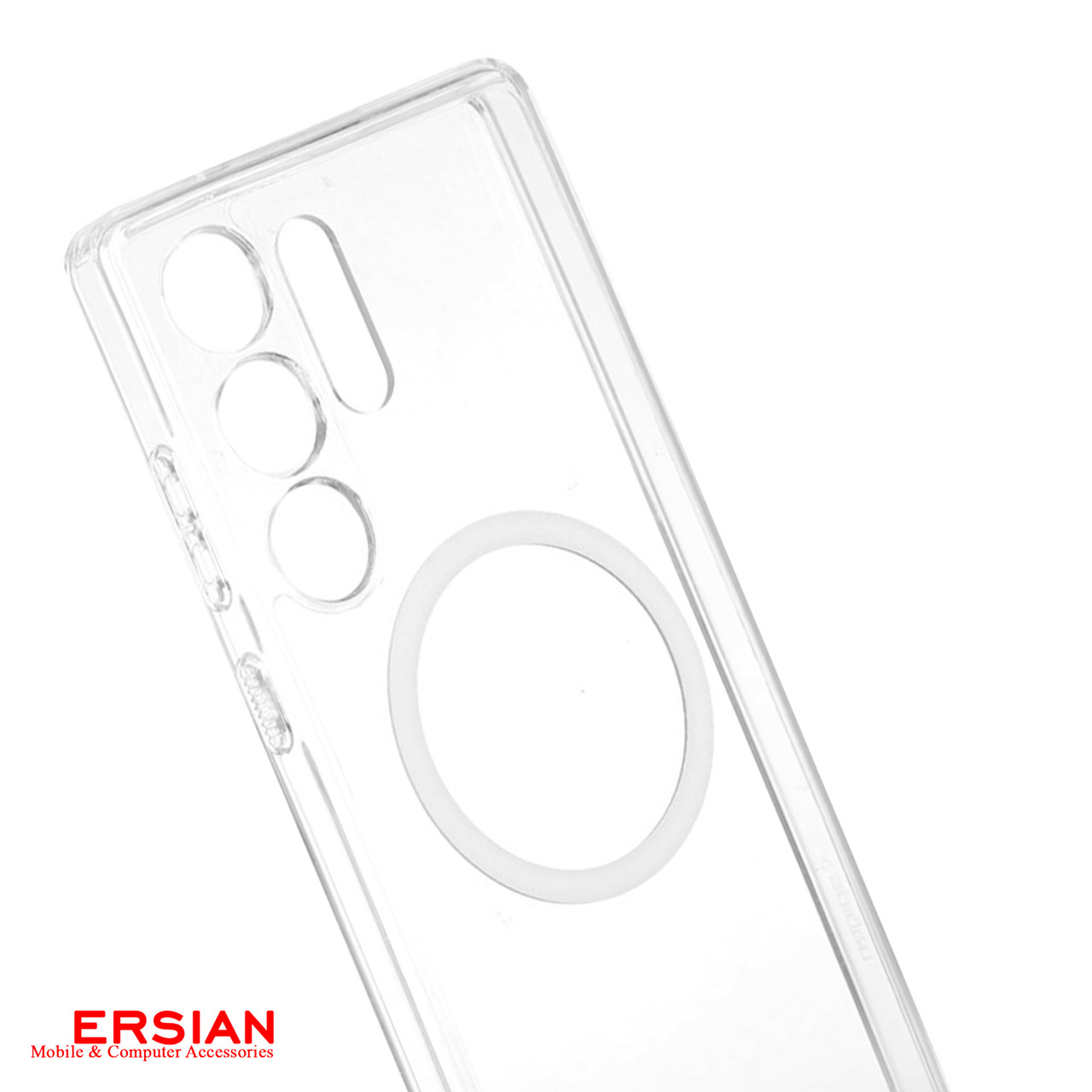 قاب شفاف سامسونگ اس 25 اولترا اسپیگن Spigen با مگ سیف مشکی Samsung S25 Ultra
