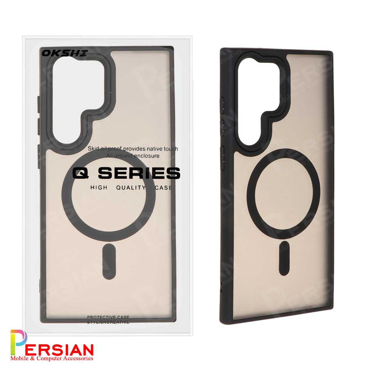 قاب گوشی سامسونگ S24 الترا پشت مات لنز برجسته مگ سیف مجیک ماسک Magic Mask MagSafe Matte Case Samsung S24 Ultra
