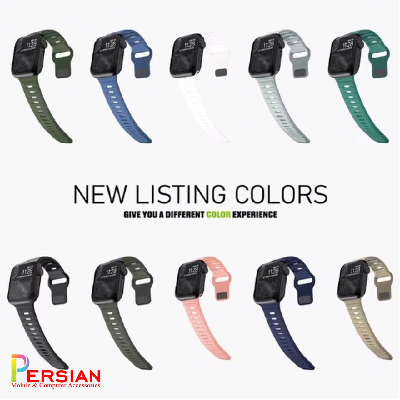 بند اسپرت اپل واچ برند اسپیگن Original Apple Watch Spigen Sport Strap Size 42/44/45mm