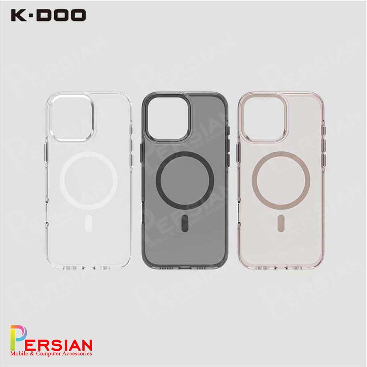 قاب شفاف مگ سیف کی دوو Apple iPhone 16 Pro Max مدل KDOO (KZDOO) Magsafe Iceguard