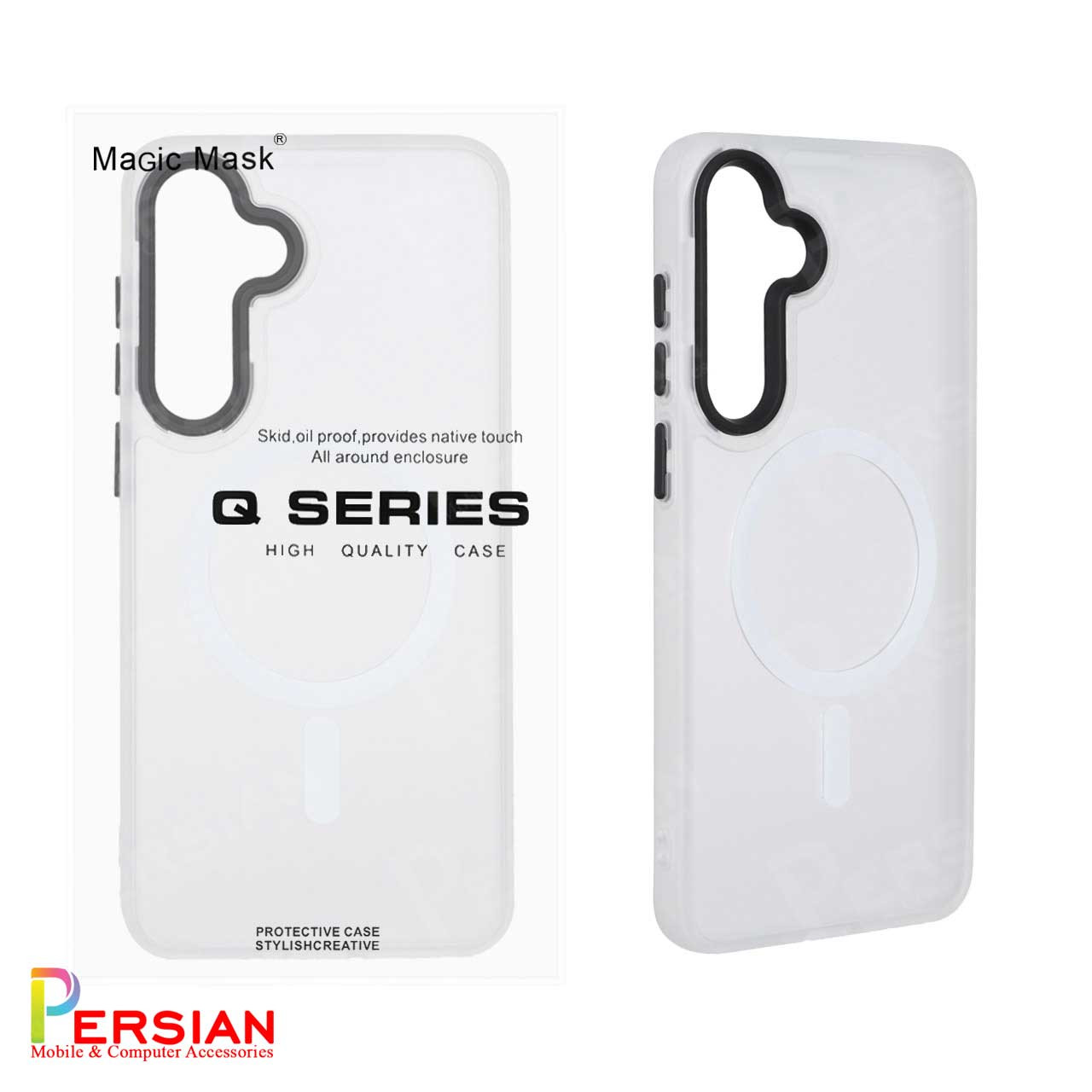 قاب گوشی سامسونگ A37 پشت مات لنز برجسته مگ سیف مجیک ماسک Magic Mask MagSafe Matte Case Samsung A37
