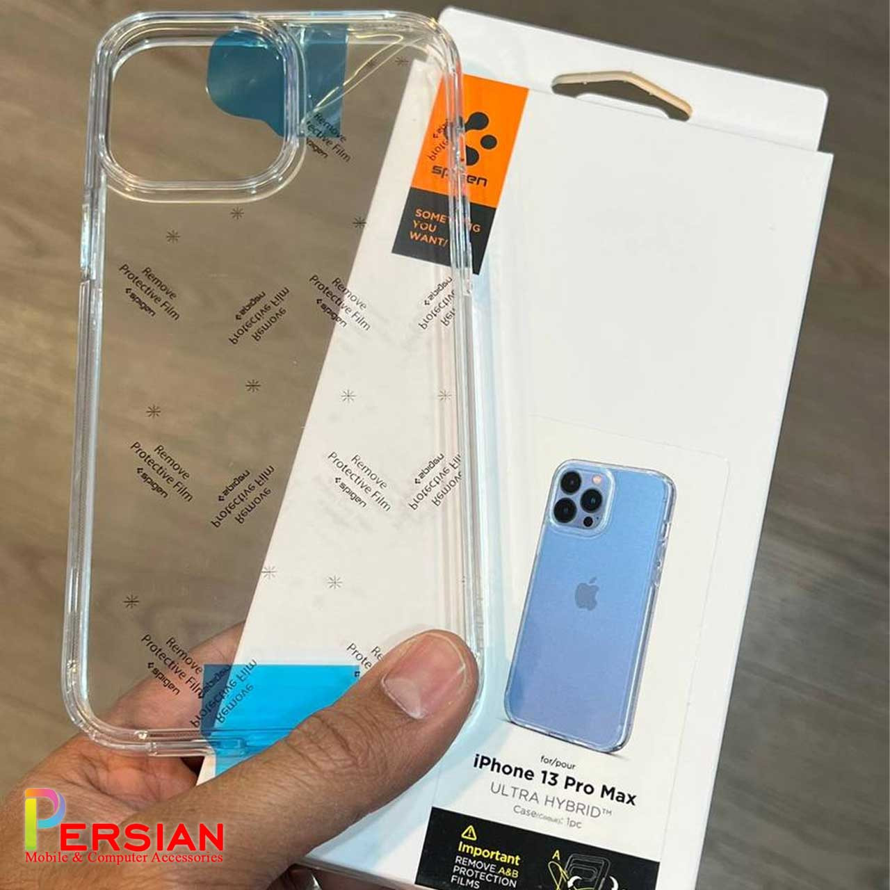 قاب شفاف اسپیگن Spigen مدل Ultra Hybrid برای IPhone 13 Pro max