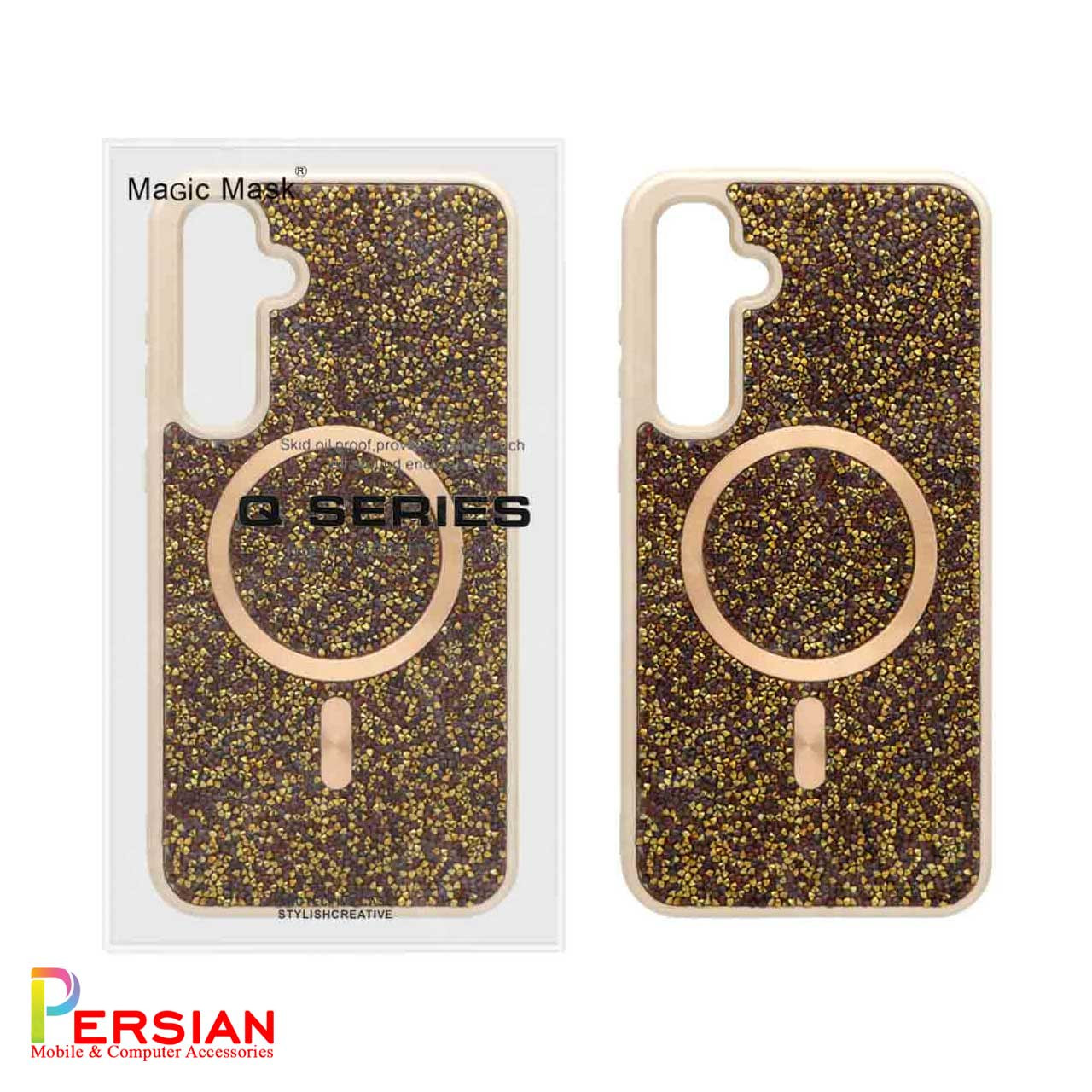 قاب سامسونگ اس 23 FE طرح Diamond برند مجیک ماسک با مگ سیف Magic Mask Samsung S23 FE Magsafe