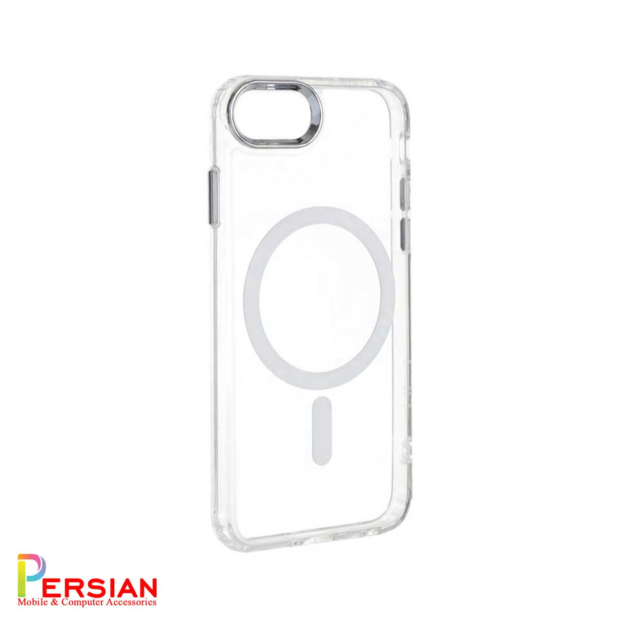 قاب شفاف گوشی آیفون 7/8/se برند بلکین با مگ سیف و دکمه و رینگ متال Belkin For IPhone 7/8/se