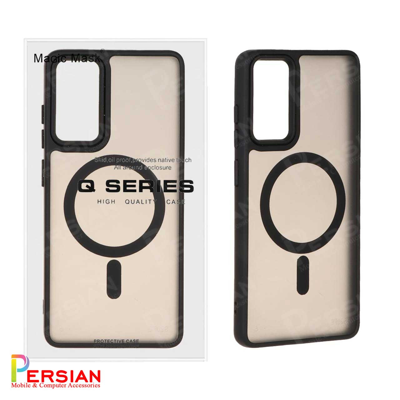 قاب گوشی سامسونگ S20 FE پشت مات لنز برجسته مگ سیف مجیک ماسک Magic Mask MagSafe Matte Case Samsung S20 FE