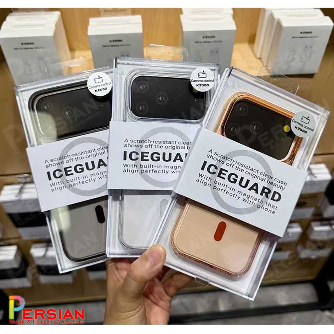 قاب شفاف مگ سیف کی دوو Apple iPhone 17 Pro Max مدل KDOO (KZDOO) Magsafe Iceguard