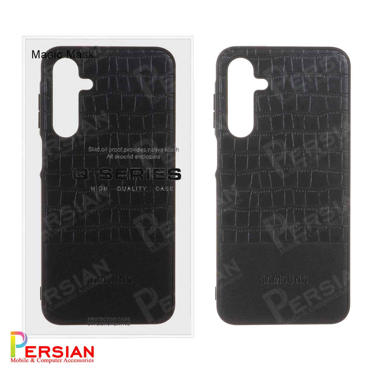 قاب گوشی سامسونگ A16 چرمی چرمی طرح کروکودیل برند مجیک ماسک Samsung A16