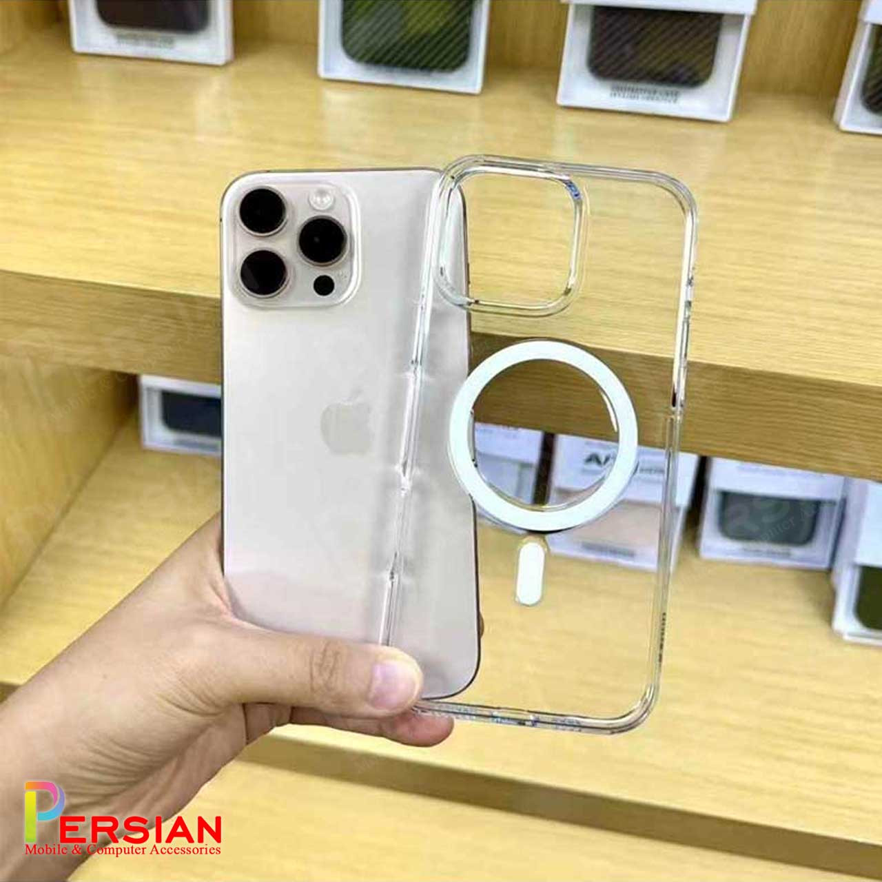 قاب شفاف مگ سیف کی دوو Apple iPhone 16 Pro Max مدل KDOO (KZDOO) Magsafe Iceguard