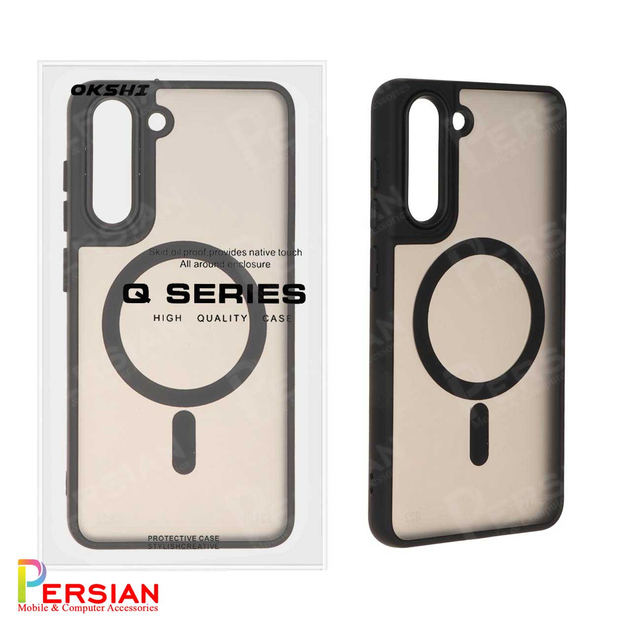 قاب گوشی سامسونگ S21 FE پشت مات لنز برجسته مگ سیف مجیک ماسک Magic Mask MagSafe Matte Case Samsung S21 FE