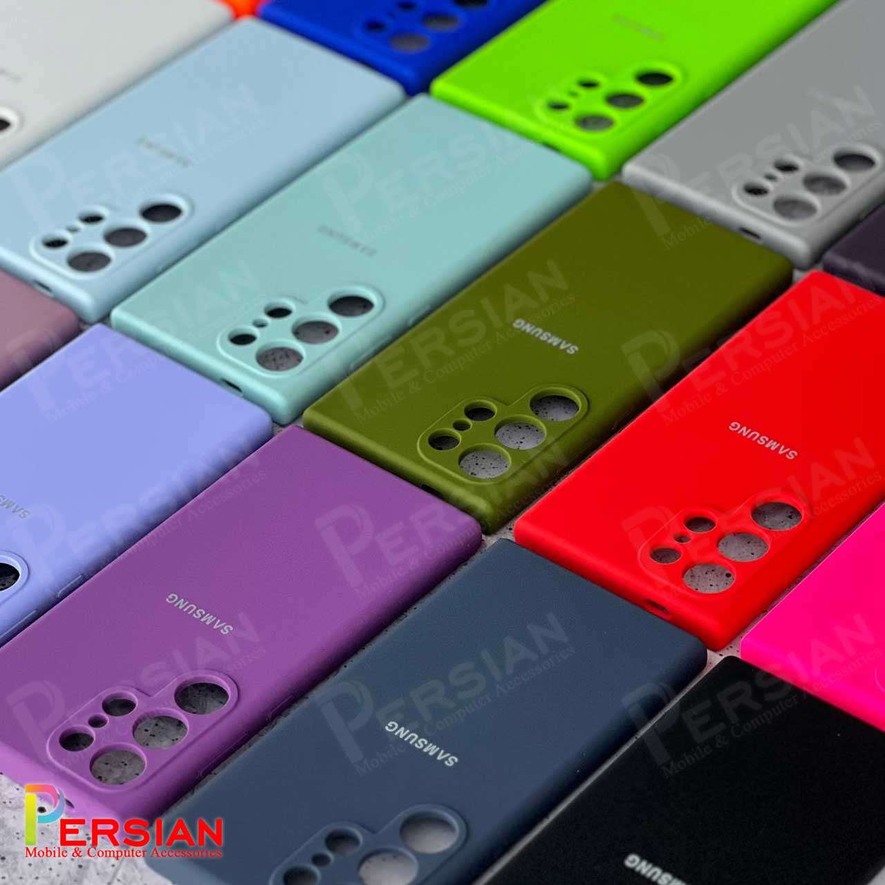 قاب سیلیکونی سامسونگ A55 پاک کنی اصلی با محافظ دوربین Silicone Cover Samsung A55