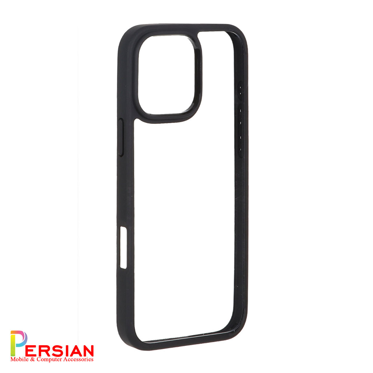 قاب گوشی آیفون ۱6 پرومکس دور مشکی پشت شفاف برند اسپیگن Spigen Ultra Hybrid Case iPhone 16 Pro Max