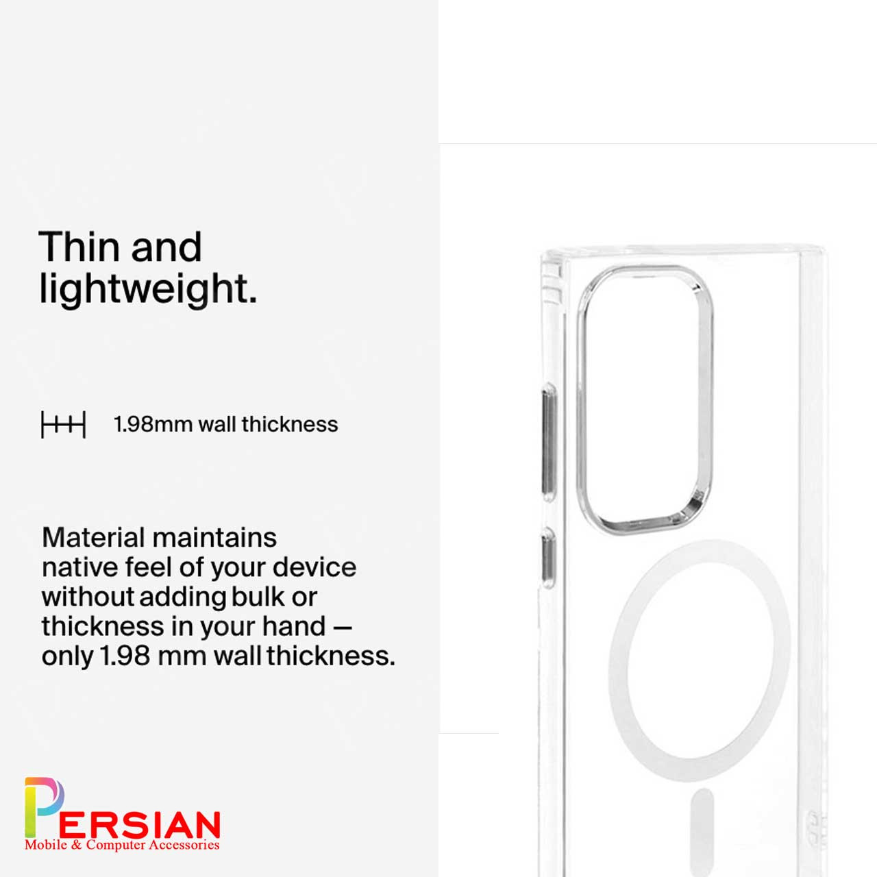 قاب شفاف گوشی سامسونگ S20 FE برند بلکین با مگ سیف و دکمه و رینگ متال Belkin For Samsung S20 FE