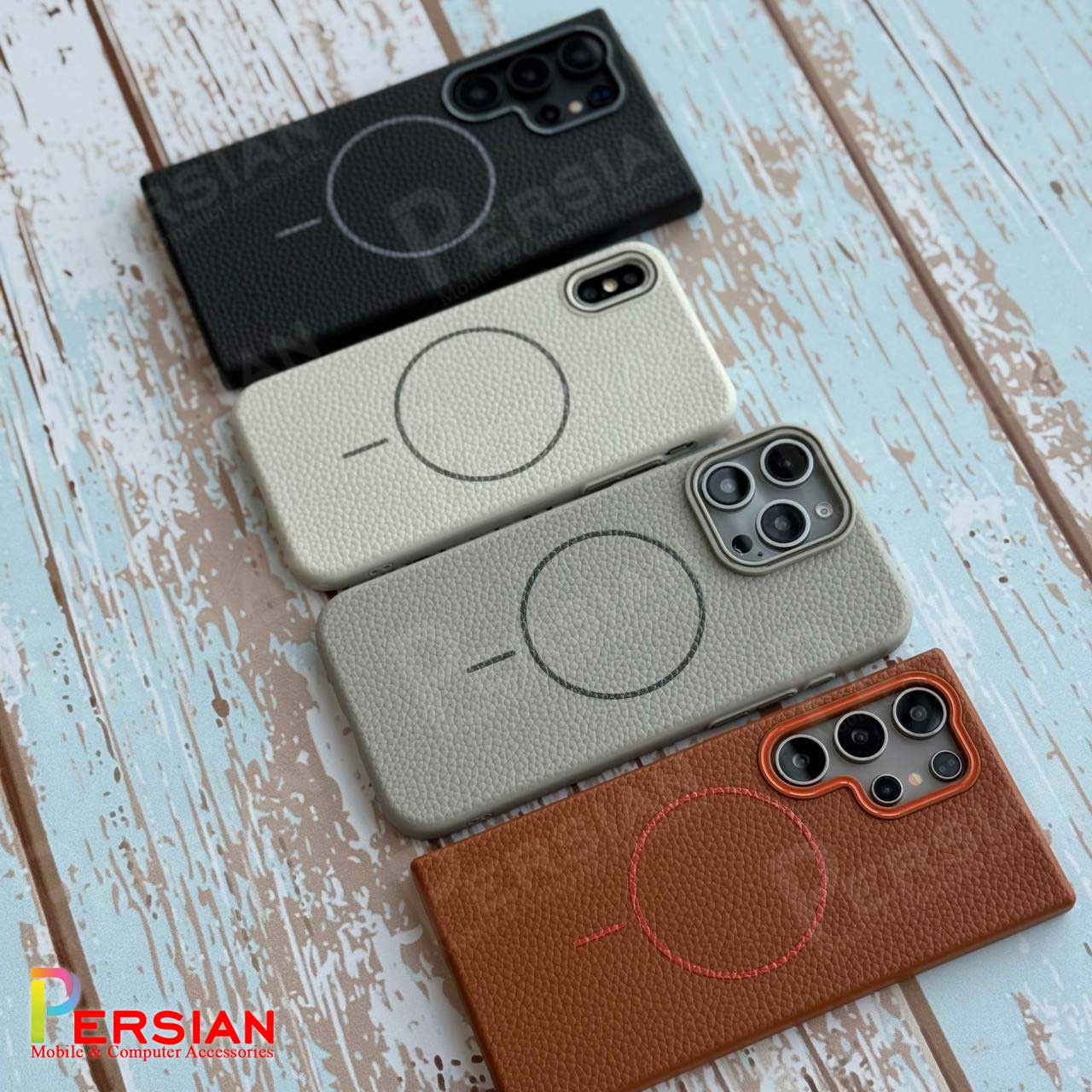 قاب گوشی سامسونگ A36 چرمی نرم برند مجیک ماسک با مگ سیف Leather Soft Samsung A36