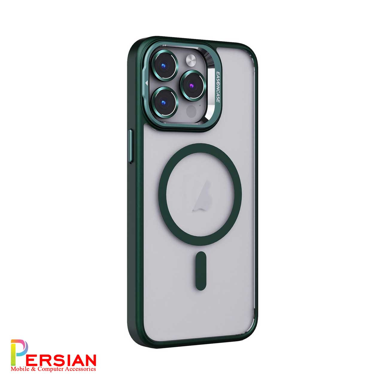 قاب آیفون 13 پرو شفاف استند شو ایسون کیس با مگ سیف و محافظ لنز رینگی Eason Case IPhone 13 Pro