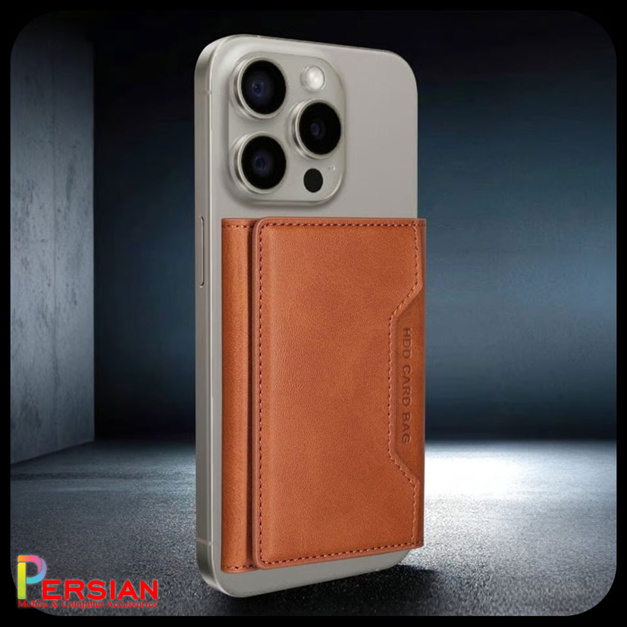 کیف جاکارتی مگ سیف چرمی برند HDD مدل HS-014