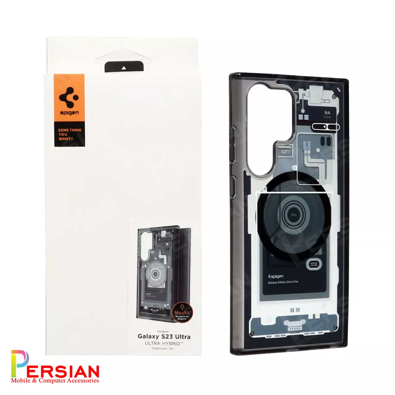 قاب سامسونگ اس 23 الترا برند اسپیگن Spigen Ultra Hybrid Mag Zero One Case Samsung S23 Ultra
