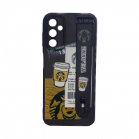 قاب گوشی استارباکس با بند دستی استندشو و محافظ لنز دار سامسونگ Samsung A14