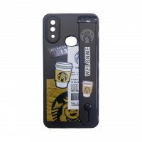 قاب گوشی استارباکس با بند دستی استندشو و محافظ لنز دار سامسونگ Samsung A10S