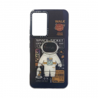 قاب گوشی سامسونگ Samsung S22 Ultra هولوگرامی برند CaseTify محافظ لنز و دکمه فلزی - طرح فضانورد