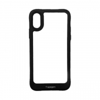 قاب آیفون X - Xs اسپیگن مدل دور مشکی شفاف لنز برجسته Spigen Black TPU Clear Case IPhone X - Xs