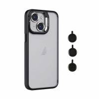 قاب آیفون 15 پرو برند ایسون کیس شفاف استند شو با محافظ لنز رینگی  Eason Case IPhone 15 Pro