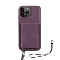 قاب چرمی آیفون 14 پرومکس جرلاکس با بند و جای کارت استندشو Gerlax Leather Case IPhone 14 Pro Max