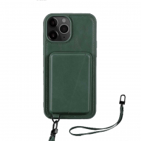 قاب چرمی آیفون 14 جرلاکس با بند و جای کارت استندشو Gerlax Leather Case IPhone 14