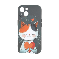 قاب طرحدار و شب رنگ آیفون 13 طرح گربه IPhone 13