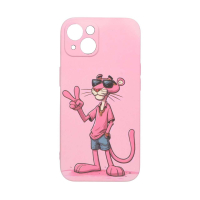 قاب طرحدار و شب رنگ آیفون 13 طرح پلنگ صورتی  IPhone 13