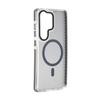 قاب مگ سیف دار گوشی سامسونگ S25 Ultra طرح کربن برند مجیک با لنز و دکمه متال Magic Carbon Metal Magsafe Samsung S25 Ultra