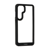 قاب سامسونگ اس 24 FE اسپیگن مدل دور مشکی شفاف لنز برجسته Spigen Black TPU Clear Case Samsung S24 FE