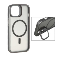 قاب گوشی آیفون 13 پرومکس مات لنز شیشه ای استند شو با مگ سیف مجیک ماسک